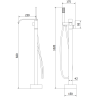 Mexen Lava freestanding bathtub faucet, black - 752433-70