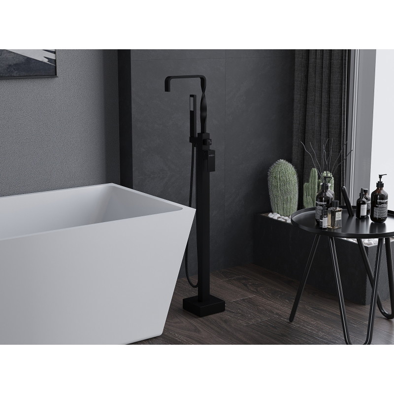 Mexen Avila freestanding bathtub faucet, black - 75833-70