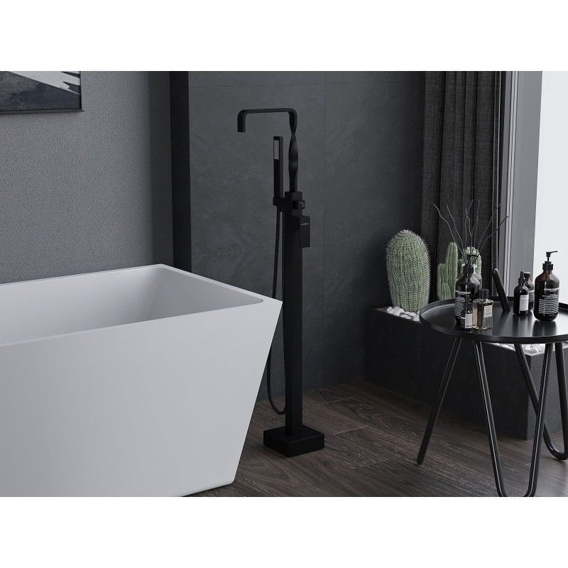 Mexen Avila freistehende Badewannenarmatur, schwarz - 75833-70