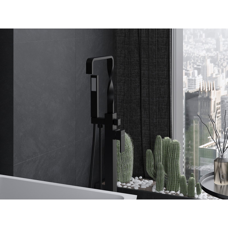 Mexen Avila freestanding bathtub faucet, black - 75833-70