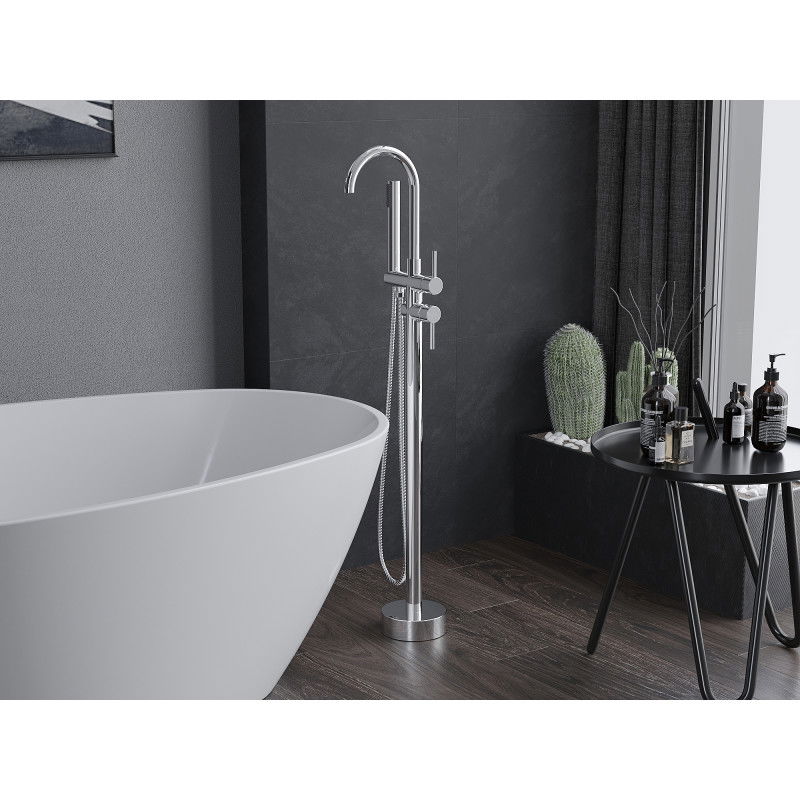 Mexen Alma fräi stoend Badewanne-Kraan, Chrom - 75033-00