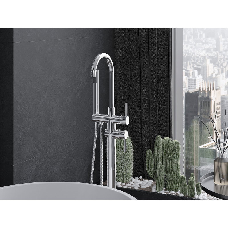 Mexen Alma free-standing bath mixer, chrome - 75033-00