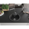 Mexen Diego Fregadero de granito de 1 tazón con grifo de cocina Flora, negro moteado - 6512-76-670401-00
