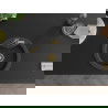 Mexen Diego Granitspüle 1-Bowl mit Küchenarmatur Flora, schwarz gesprenkelt - 6512-76-670401-75-G