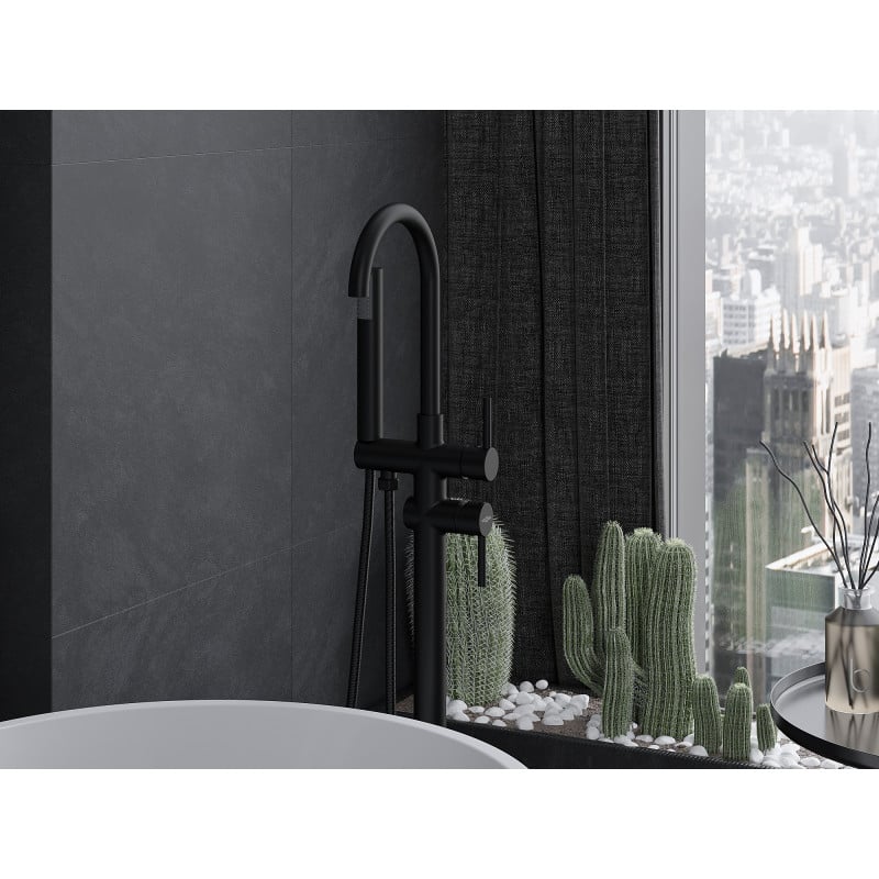 Mexen Alma robinet de baignoire autoportant, noir - 75033-70