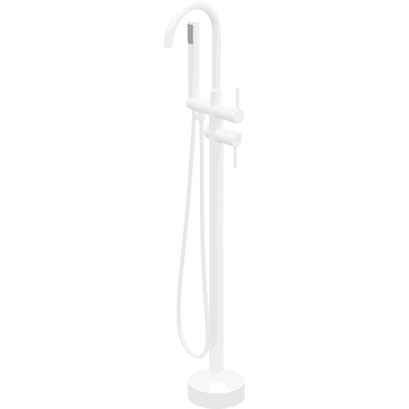 Mexen Alma rubinetto da bagno autoportante, bianco - 75033-20