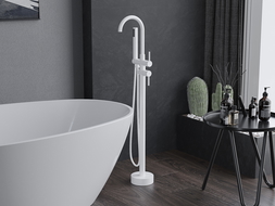 Mexen Alma rubinetto da bagno autoportante, bianco - 75033-20