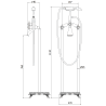 Mexen Retro robinet de baignoire autoportant, chrome - 75933-00