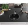Mexen Diego Granite Kitchen Sink 1-Bowl with Flora Kitchen Tap, Black - 6512-77-670401-07