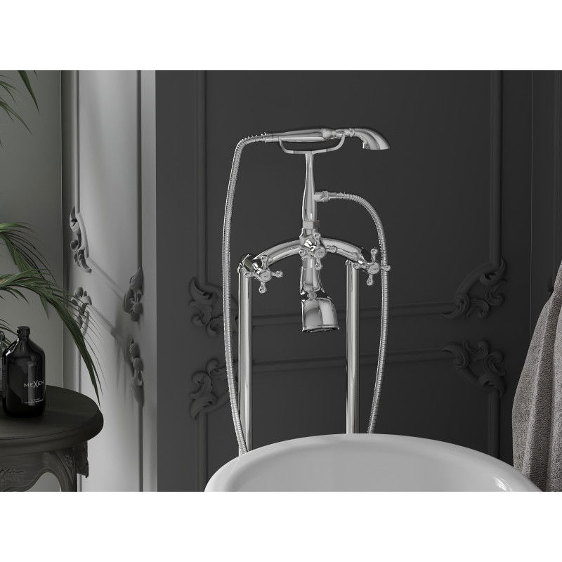 Mexen Retro robinet de baignoire autoportant, chrome - 75933-00