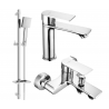 Mexen Royo DQ45 juego de baño, cromo - 72203DQ45-00