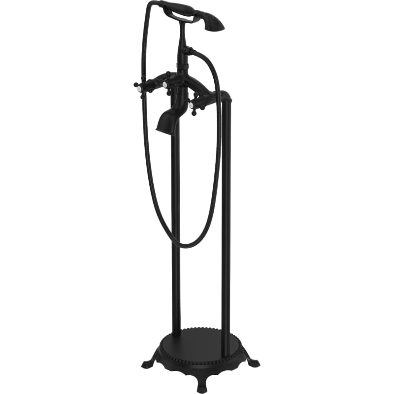 Mexen Retro freestanding bath faucet, black - 75933-70