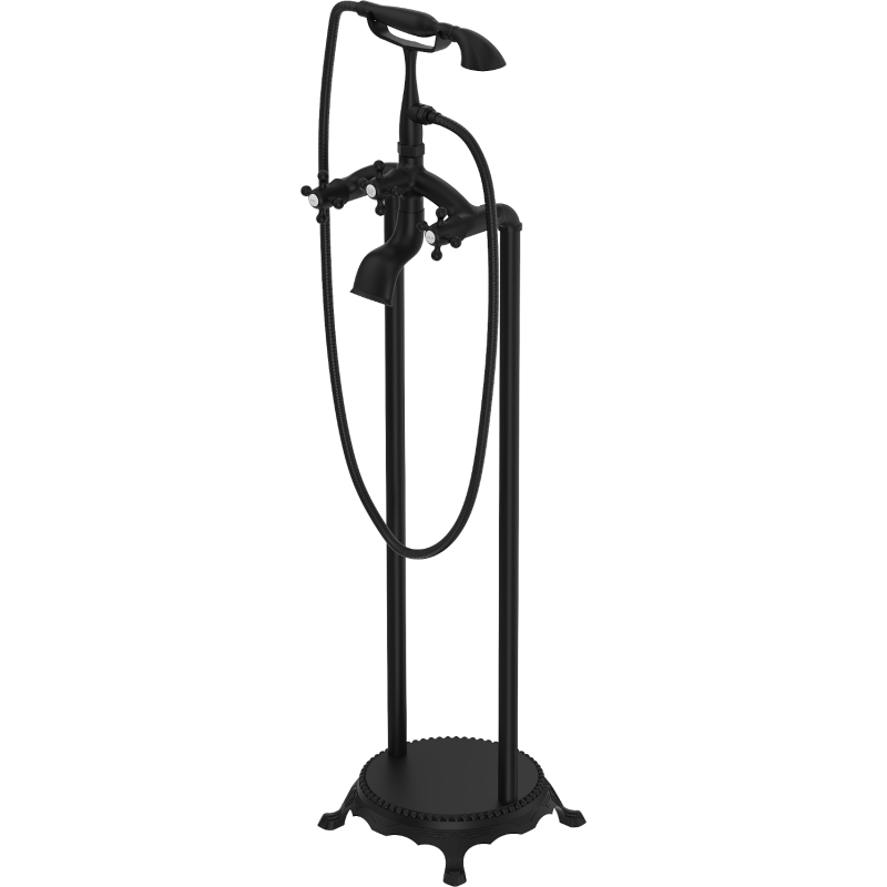 Mexen Retro robinet de baignoire sur pied, noir - 75933-70