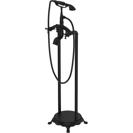 Mexen Retro freestanding bath faucet, black - 75933-70