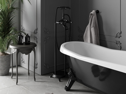Mexen Retro freestanding bath faucet, black - 75933-70
