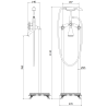 Mexen Retro robinet de baignoire sur pied, noir - 75933-70