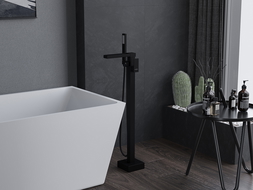 Mexen Algar grifo de bañera independiente, negro - 75733-70