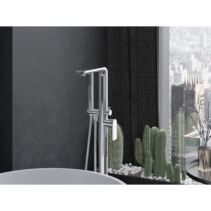 Mexen Roxy grifo de bañera independiente, cromado - 75533-00