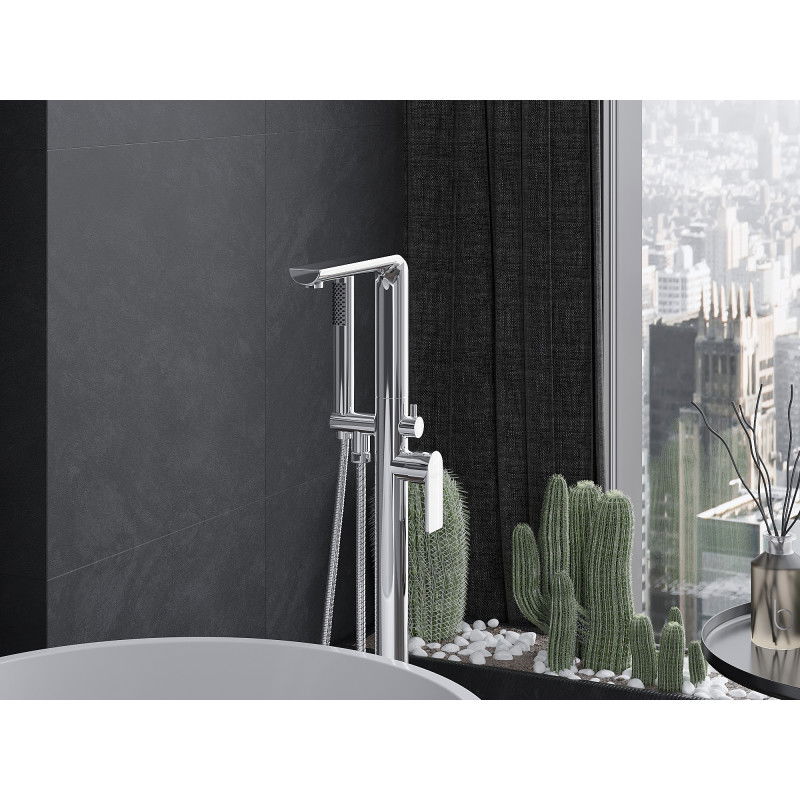 Mexen Roxy robinet de baignoire autoportant, chrome - 75533-00