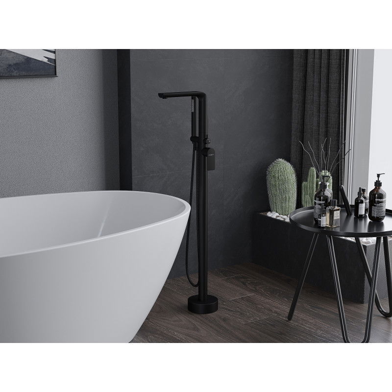 Mexen Roxy free-standing bath mixer, black - 75533-70
