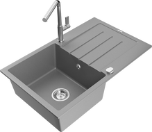 Mexen Bruno Graniteeck Spullsteen mat 1-Komor mat Ofträpe an Kichebatterie Flora, Gro - 6513-71-670401-00