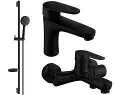 Mexen Kama DS75 ensemble de baignoire, noir - 72503DS75-70