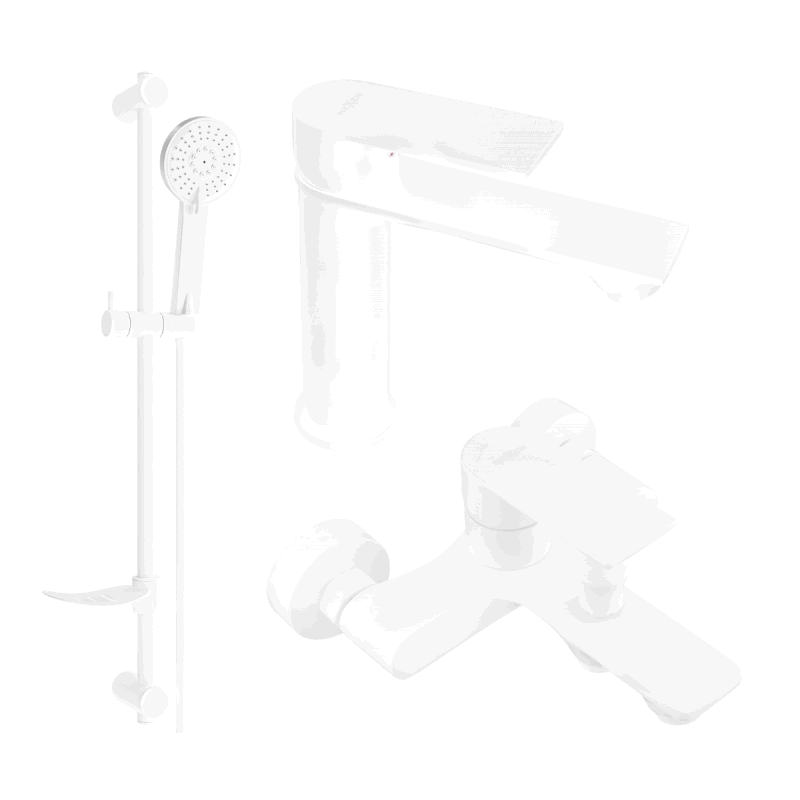 Mexen Royo DF05 bath set, white - 72203DF05-20