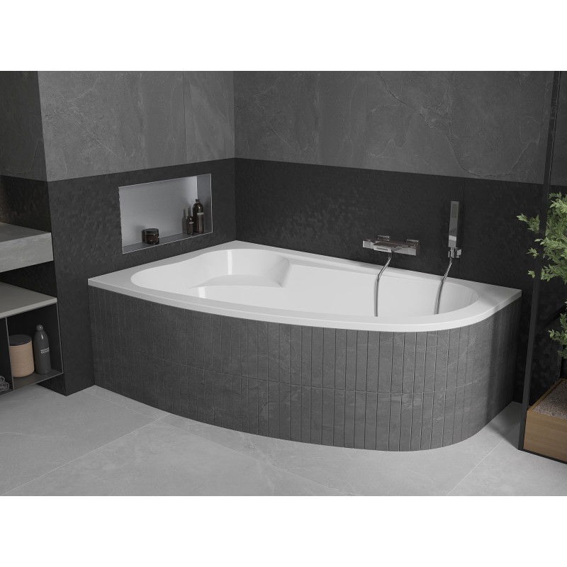 Mexen Westa Μπανιέρα γωνιακή αριστερή 160 x 100 cm, λευκή - 560116010001