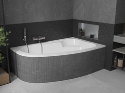 Mexen Westa γωνιακή μπανιέρα δεξιά 160 x 100 cm, λευκή - 560116010002