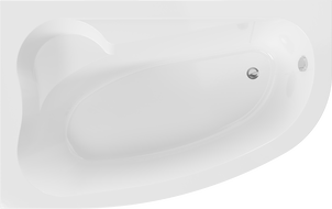 Mexen Westa Eckbadewanne links 160 x 100 cm, weiß - 560116010001