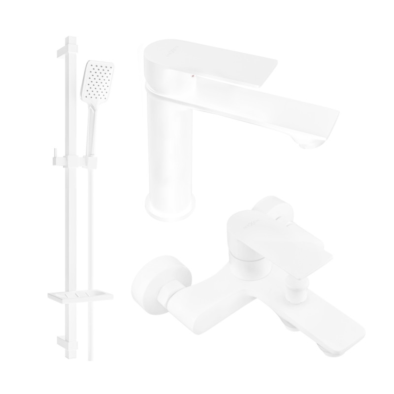 Mexen Royo DQ62 vannitubade komplekt, valge - 72203DQ62-20