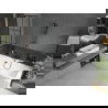 Mexen Cube rechthoekig bad 170 x 80 cm met ombouw en 1-delige paravent 50 cm, zwart patroon - 550517080X9505007077