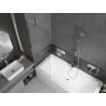 Mexen Cube baignoire rectangulaire 170 x 80 cm avec habillage et paravent 1 volet 60 cm, transparent, chrome - 550517080X950600?