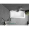 Mexen Cube baignoire rectangulaire 170 x 80 cm avec habillage et paravent 1 volet 60 cm, transparent, chrome - 550517080X950600?