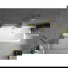 Mexen Cube rechteckige Badewanne 170 x 80 cm mit Verkleidung und 1-flügeliger Duschwand 60 cm, transparent, gold - 550517080X95?