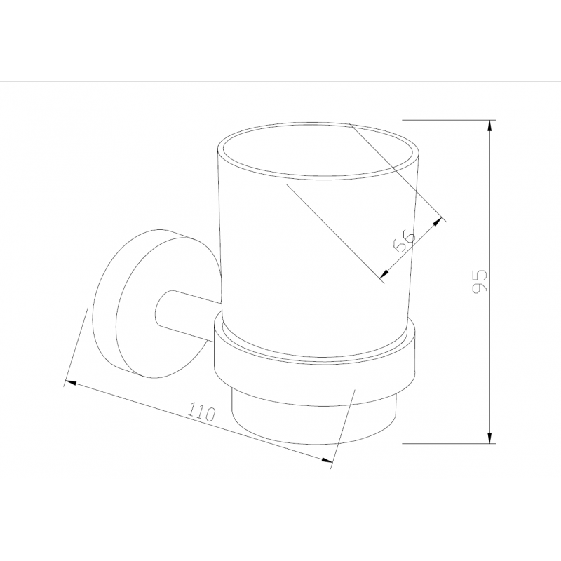 Mexen Loft tandborstmugg, krom - 7012638-00