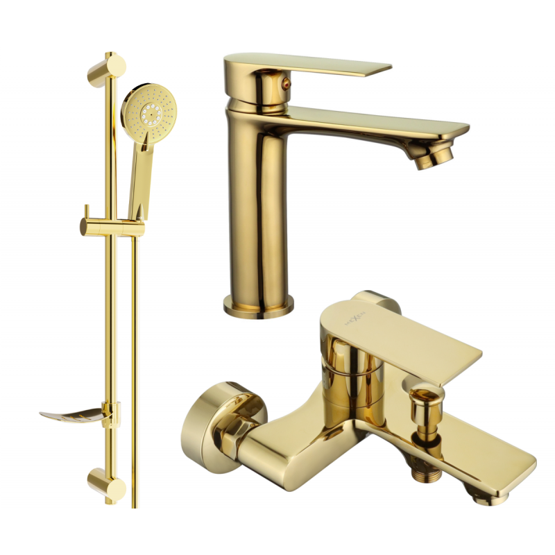 Mexen Royo DF40 Badewannen-Set, golden - 72203DF40-50