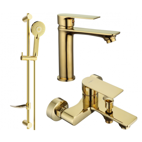 Mexen Royo DF40 bath set, gold - 72203DF40-50