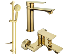 Mexen Royo DF40 bathtub set, gold - 72203DF40-50