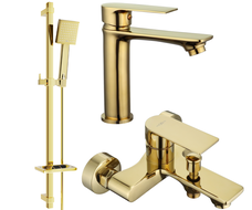Mexen Royo DQ45 bathtub set, gold - 72203DQ45-50