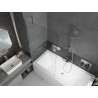 Mexen Cube taisnstūra vanna 170 x 80 cm ar apvalku un vienas durvju vērtnes 90 cm, caurspīdīga, hroms - 550517080X9509000001