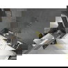 Mexen Cube rechthoekig bad 170 x 80 cm met omhulsel en 1-vleugelig scherm 90 cm, transparant, goud - 550517080X9509000050