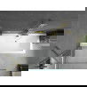 Mexen Cube rechthoekig bad 170 x 80 cm met omhulsel en 1-vleugelig scherm 90 cm, transparant, goud - 550517080X9509000050