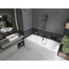 Mexen Cube baignoire rectangulaire 170 x 80 cm avec tablier et paroi de douche 1 volet 90 cm, transparent, noir - 550517080X950?