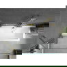 Mexen Cube rechthoekig bad 170 x 80 cm met ombouw en 1-delige scherm 100 cm, transparant, goud - 550517080X9510000050