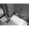 Mexen Cube baignoire rectangulaire 170 x 80 cm avec habillage et paroi de douche 1-volet 100 cm, transparent, doré - 550517080X?