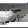 Mexen Cube rechteckige Wanne 170 x 80 cm mit Verkleidung und 1-flügeliger Abtrennung 100 cm, schwarzes Muster - 550517080X95100?