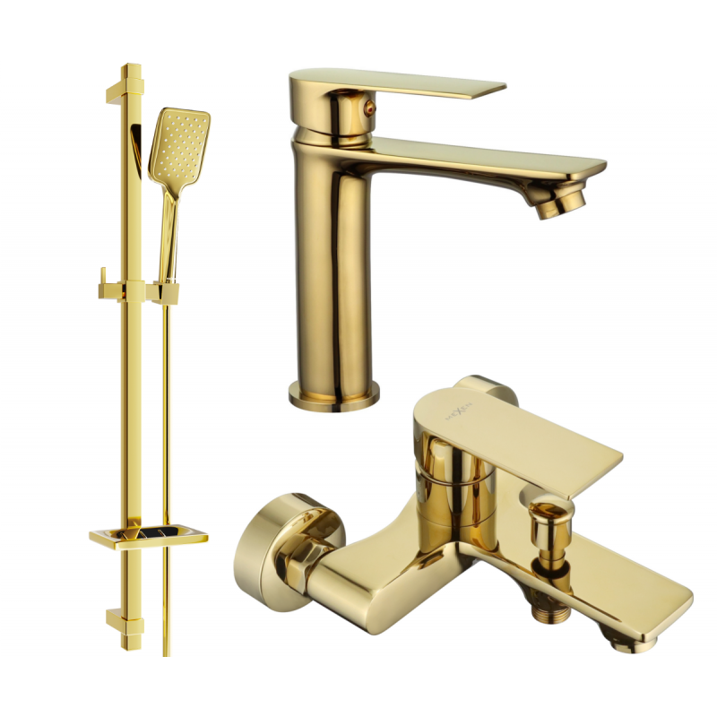 Mexen Royo DQ62 Badewannenset, gold - 72203DQ62-50