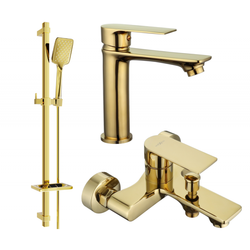 Mexen Royo DQ62 bath set, gold - 72203DQ62-50