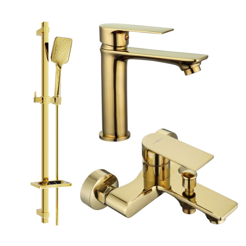 Mexen Royo DQ62 vannikomplekt, kuldne - 72203DQ62-50